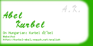 abel kurbel business card